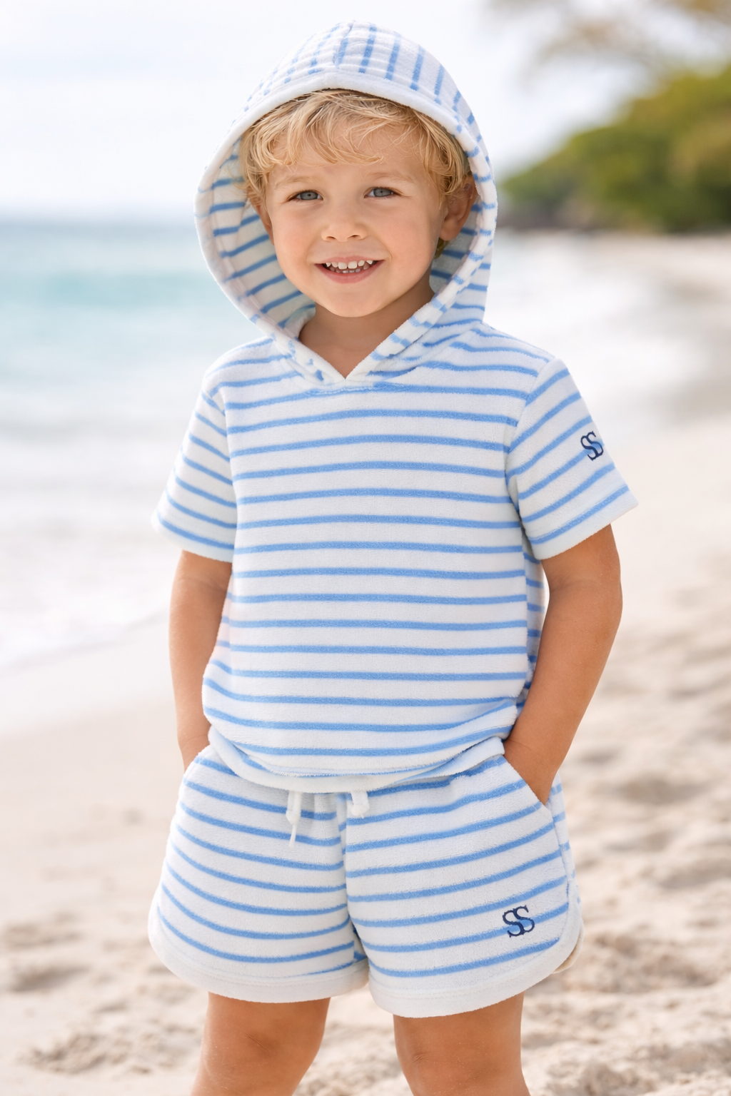 Ocean Stripe Towelling Set